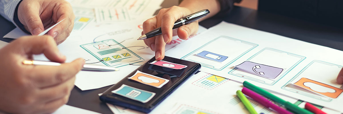 Abstract placeholder banner showing digital collaboration