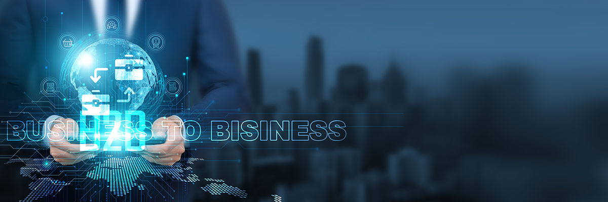 Abstract placeholder banner showing digital collaboration